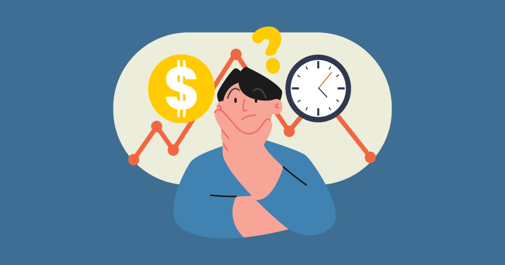 Confused man wondering if SEO is worth it.