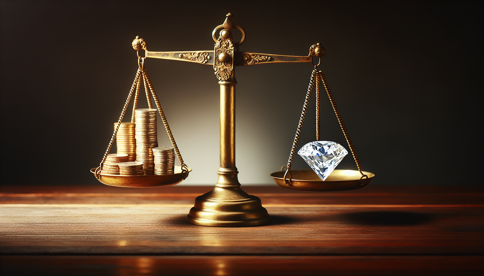 A scale balancing cost and quality, representing the economics of white label link building