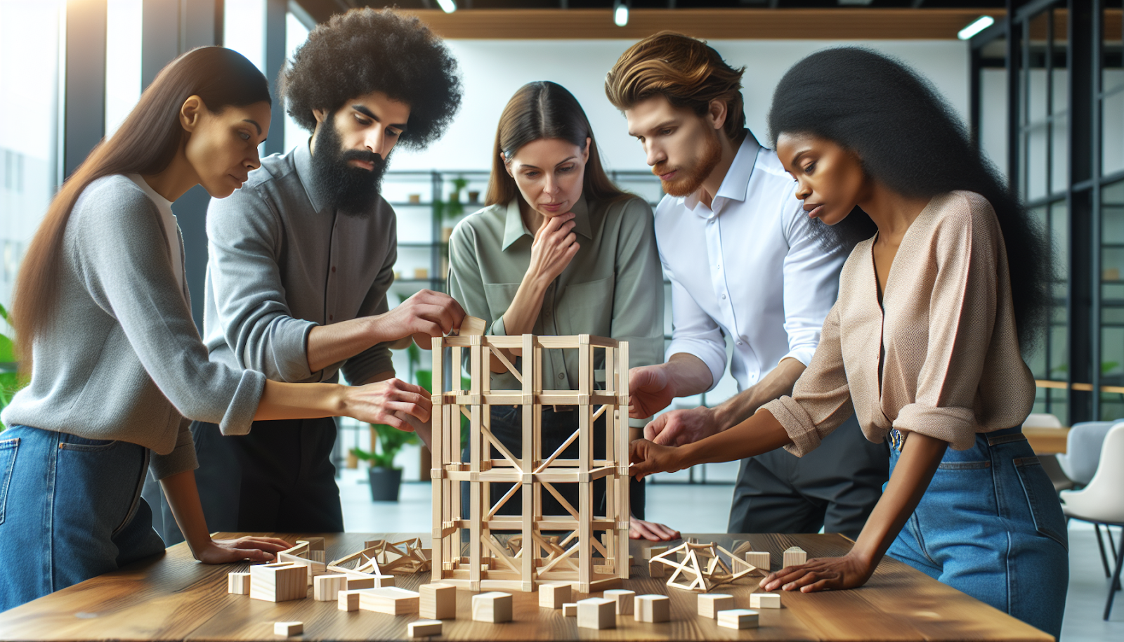 A group of people working together on a project
