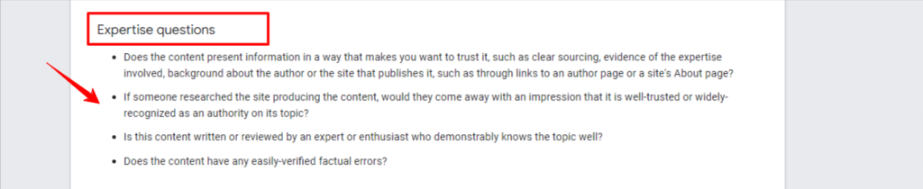 Google expertise content guidelines