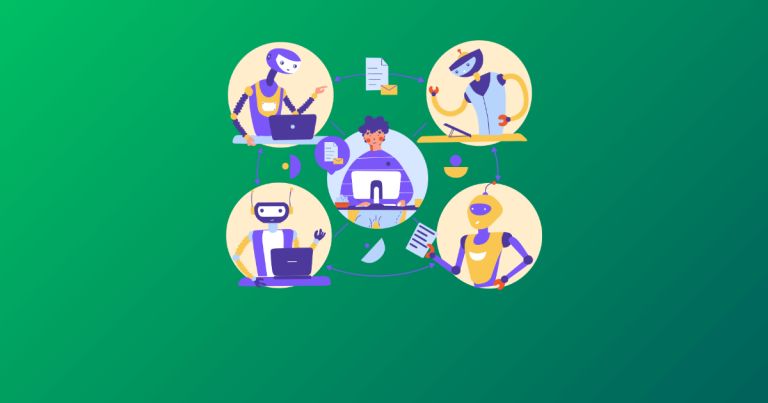 Illustration of AI content ideas for marketers workflow