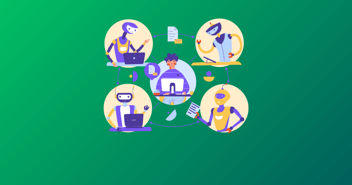 Illustration of AI content ideas for marketers workflow