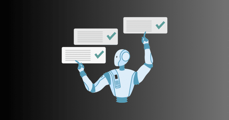 This is the featured image for the article on AI Content Quality Control showing a robot.