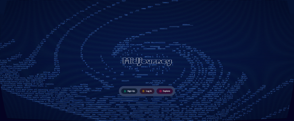 A screenshot of the Midjourney homepage.