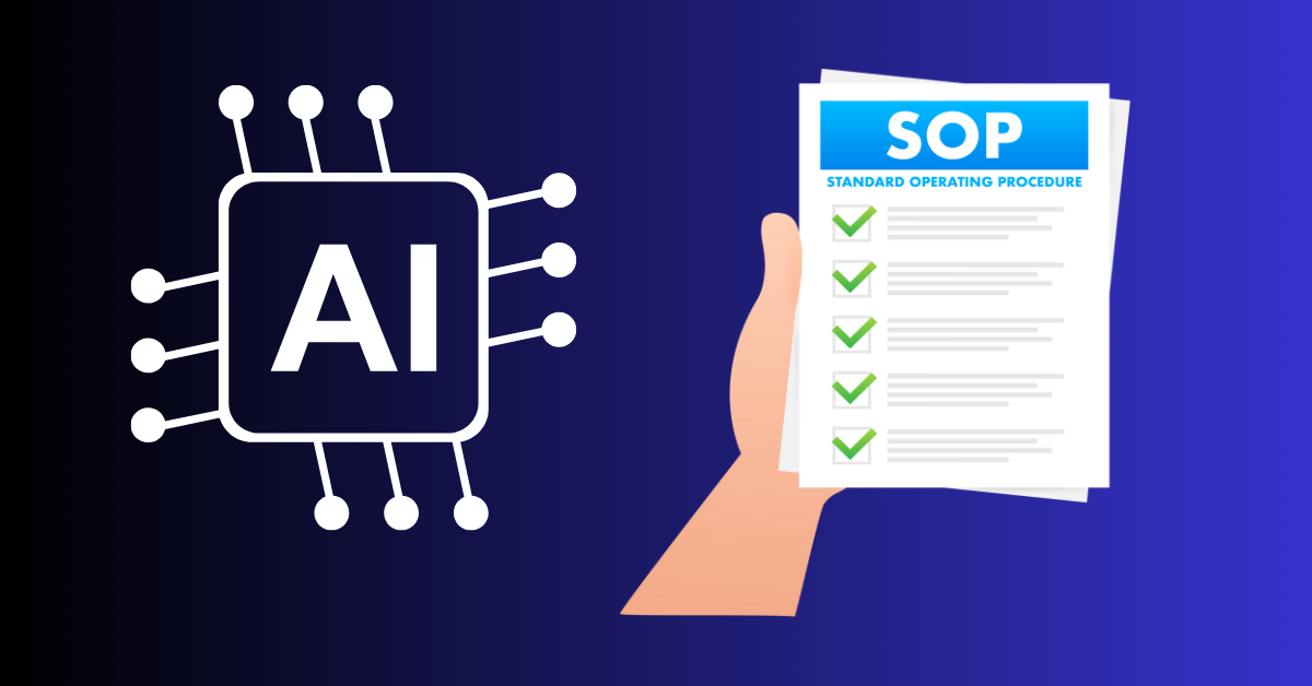 This is the featured image for how to create AI content SOPs.